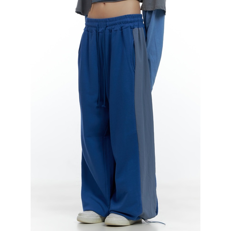 Banded Mixed Color Nylon Sweatpants CS420