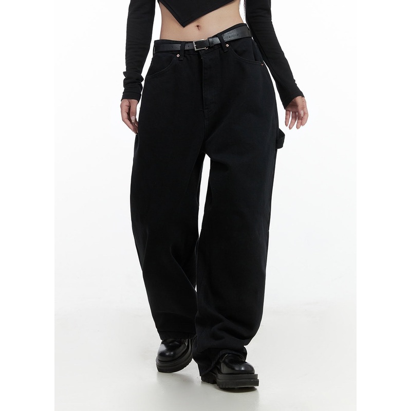 Cotton Wide-Leg Carpenter Pants CS430