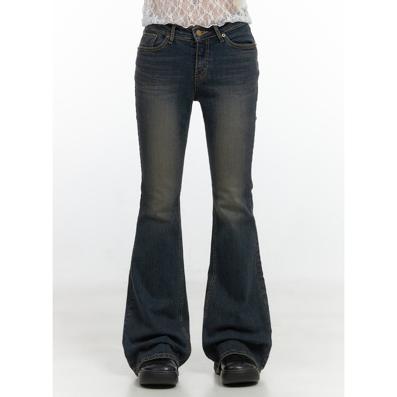 Elsie Contour Fit Washed Bootcut Jeans CS425