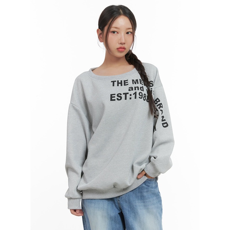 Lettered Crewneck Sweatshirt CO402