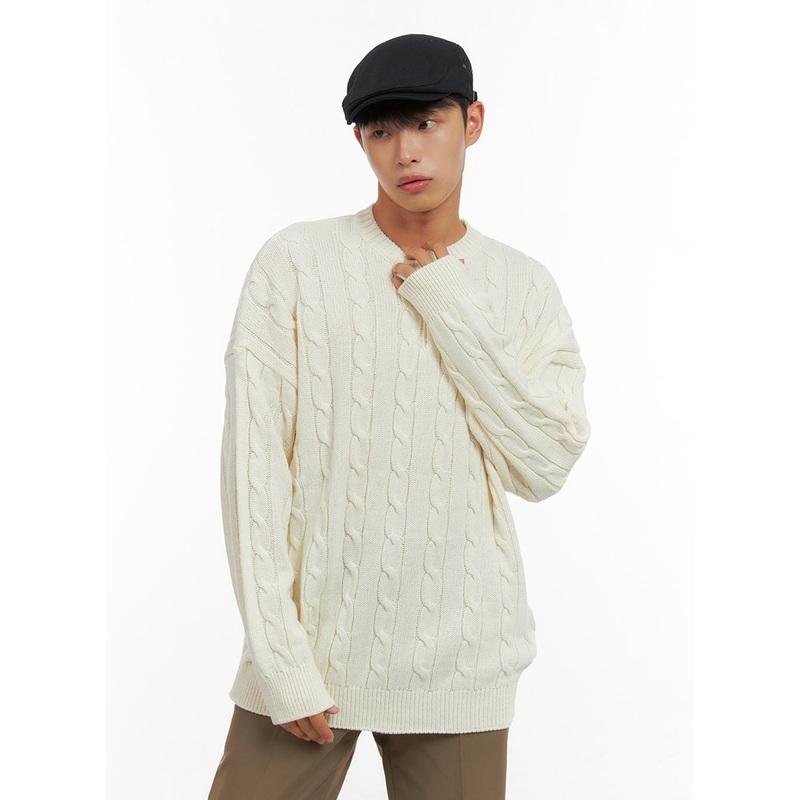 Men’s Classic Oversized Cable Knit IS420