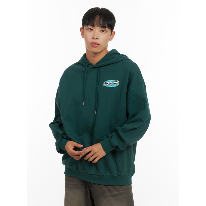 Men’s Graphic Hooded Sweatshirt (Dark green) IS420