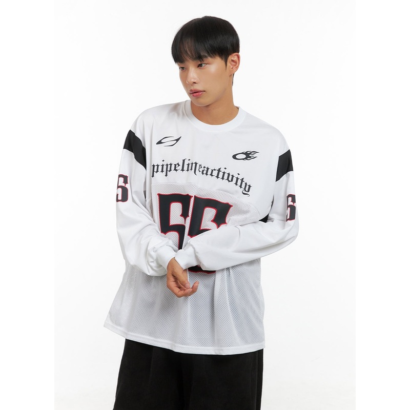 Men’s Mesh Graphic Oversize T-Shirt IS420