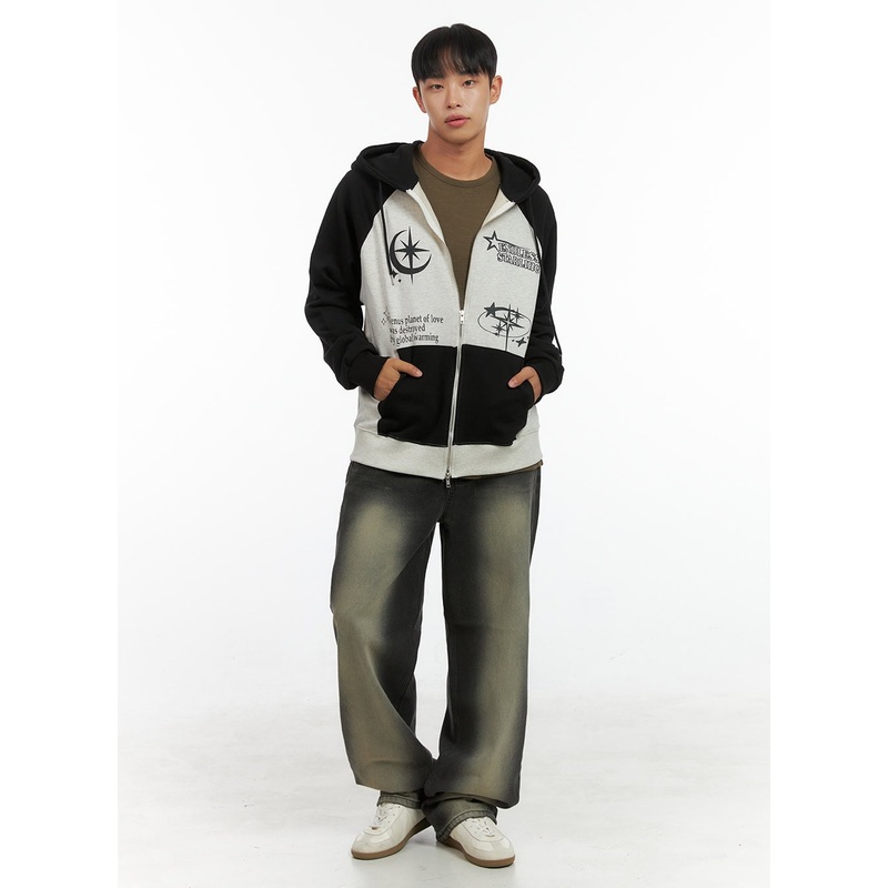 Men’s Wide Fit Washed Cotton Denim Jeans IS420