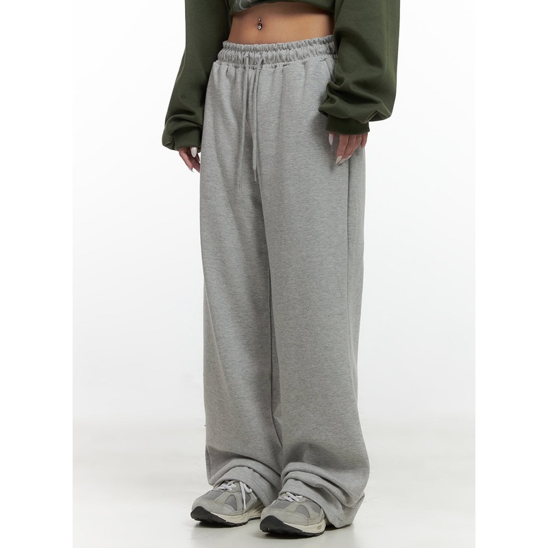Relaxed Fit Banded Cotton Sweatpants CS426