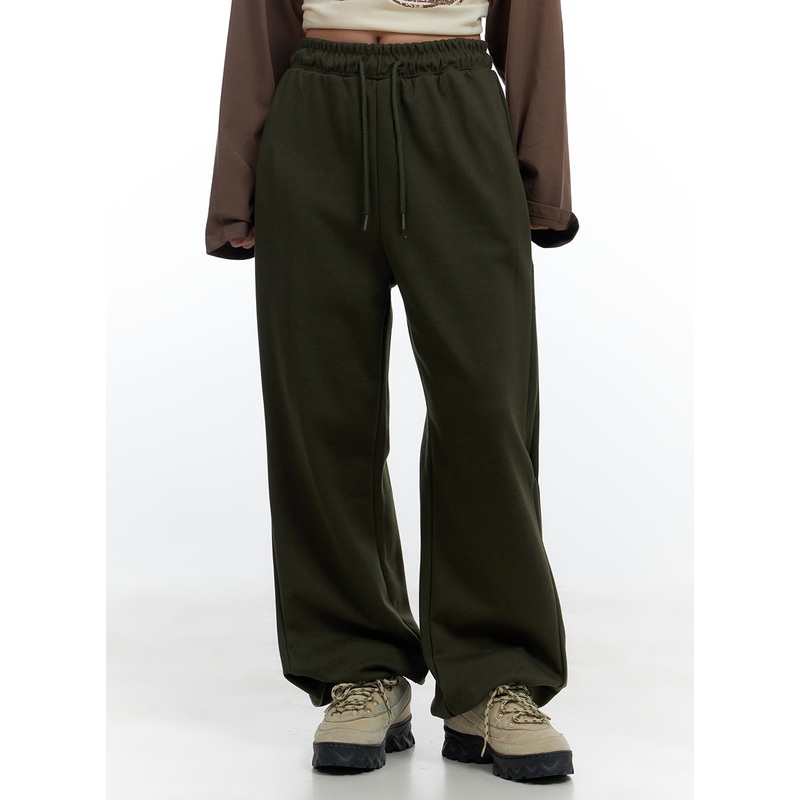 Side-Buttoned Wide-Leg Sweatpants CS424