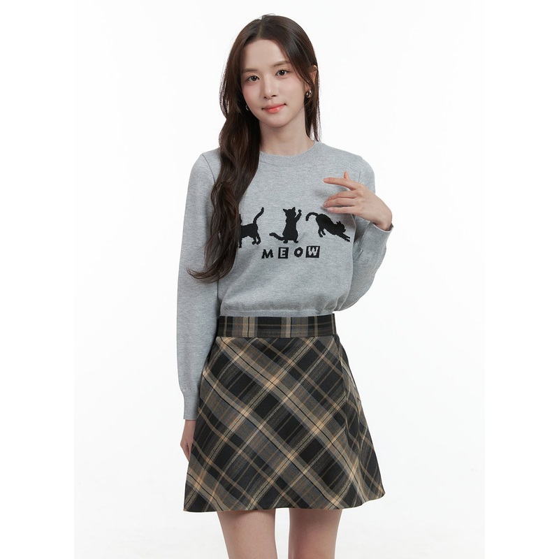 Sleek Graphic Glam Long Sleeve Tee OS416