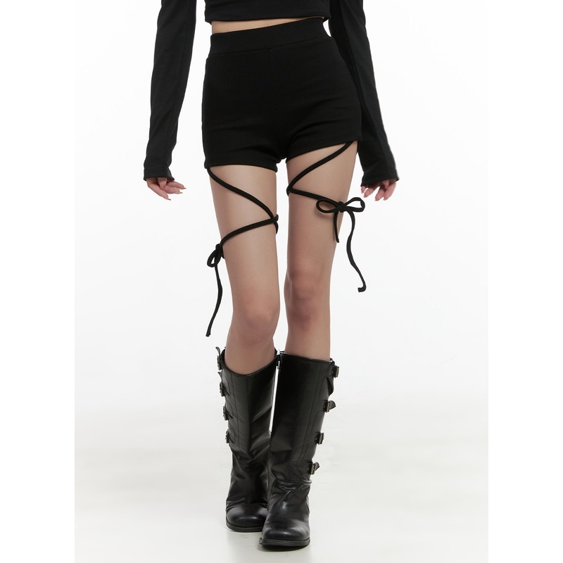 SlimFit  Ribbed Strap Shorts CS419