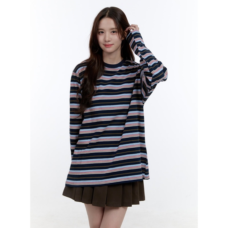 Chic Round Neck Long Sleeve Top OO407