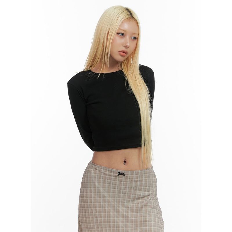 Cut Out Slim-Fit Crop Top CO414