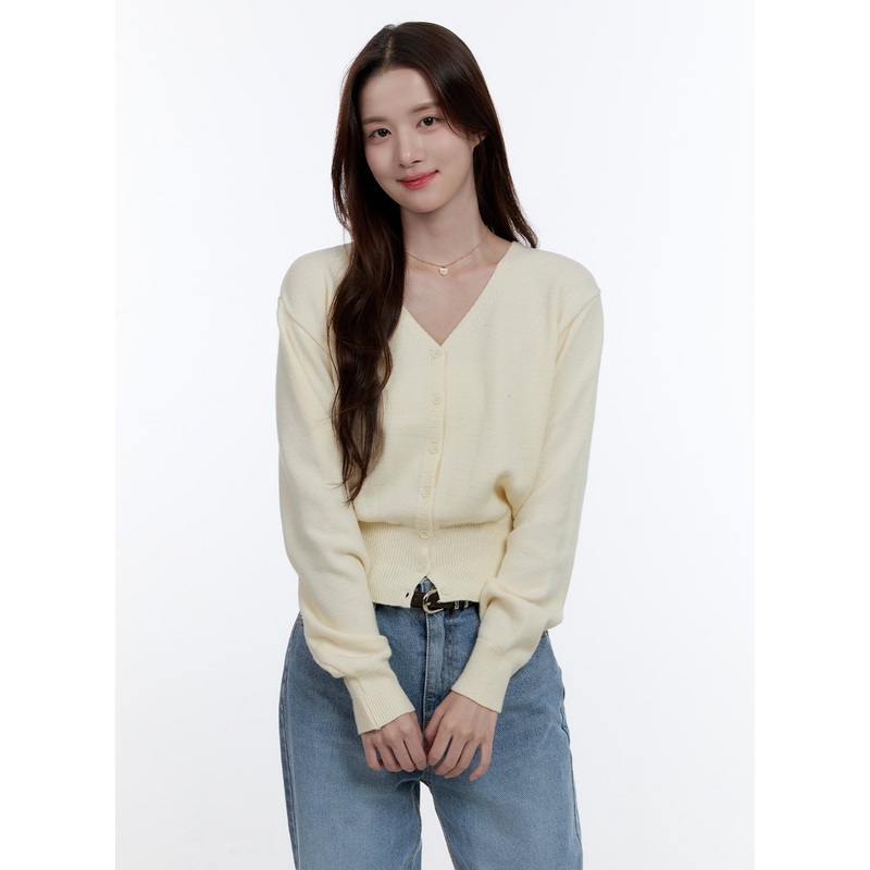 Elegant V-Neck Long Sleeve Cardigan OO407