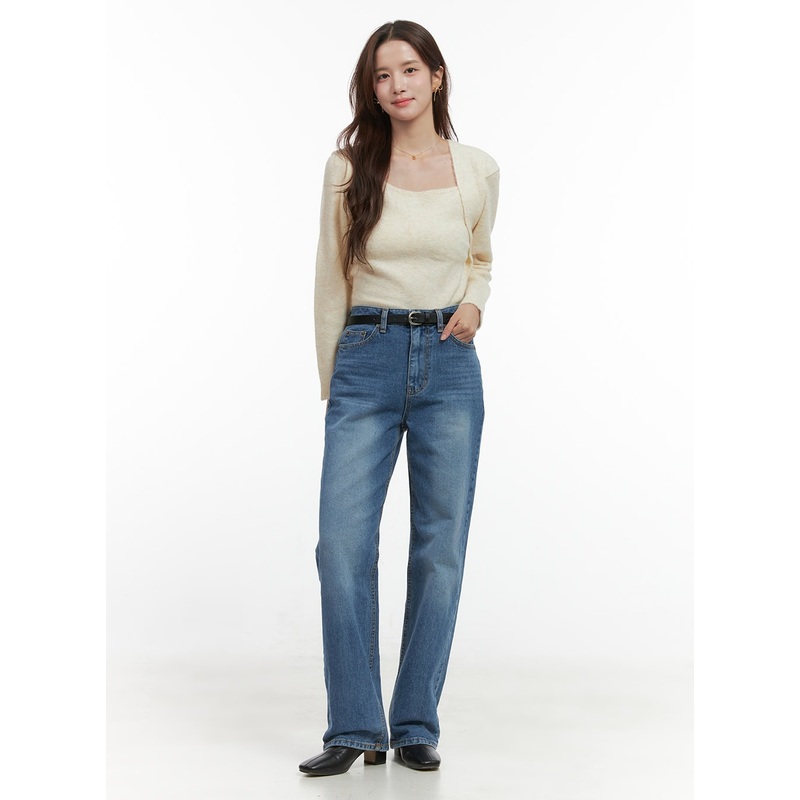 Evelyn Wide-Fit Straight Denim Jeans OO421