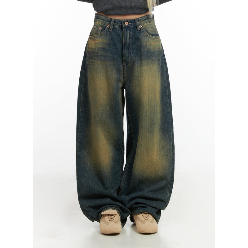 Georgia Vintage Wash Baggy Denim Jeans CO414