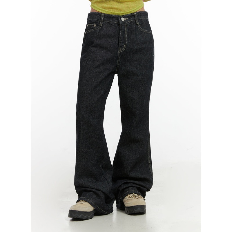 Keira Denim Stitched Bootcut Jeans CO415