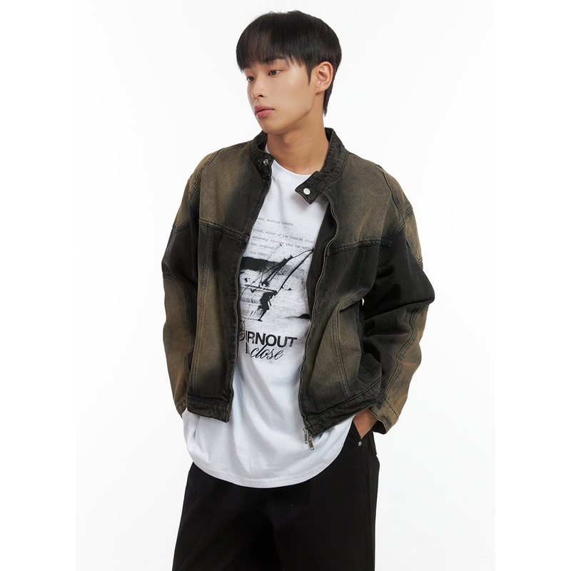 Men’s Denim Biker Jacket CO408