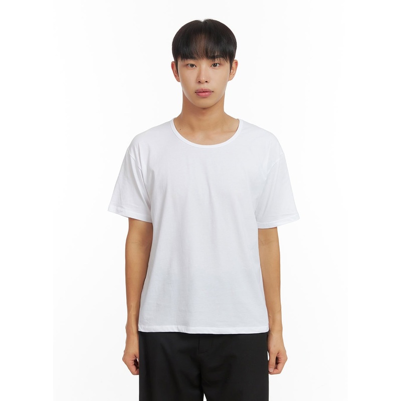 Men’s Essential Solid Crew Neck T-Shirt CO408