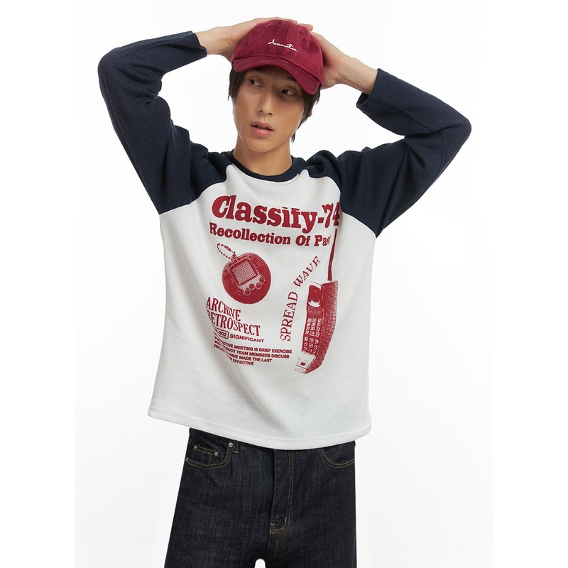 Men’s Retro Print Shirt IO417|Dark blue|Dark green|Black|M/L