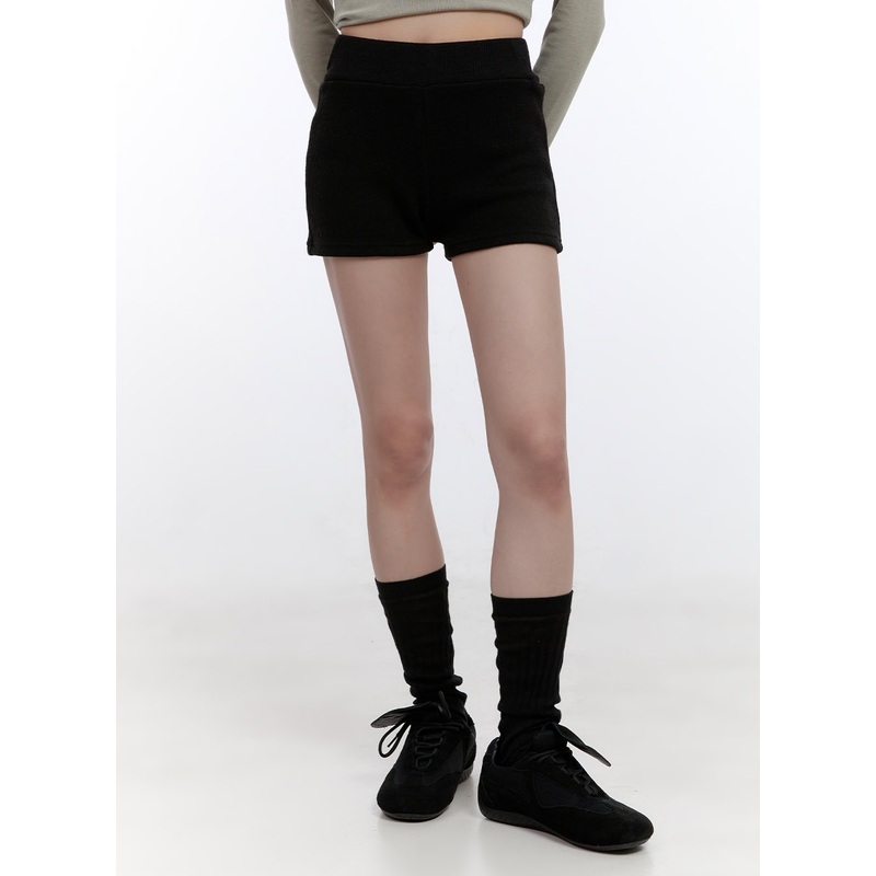 Slim-Fit Solid Shorts CO418|Black|Gray|Brown|S/M