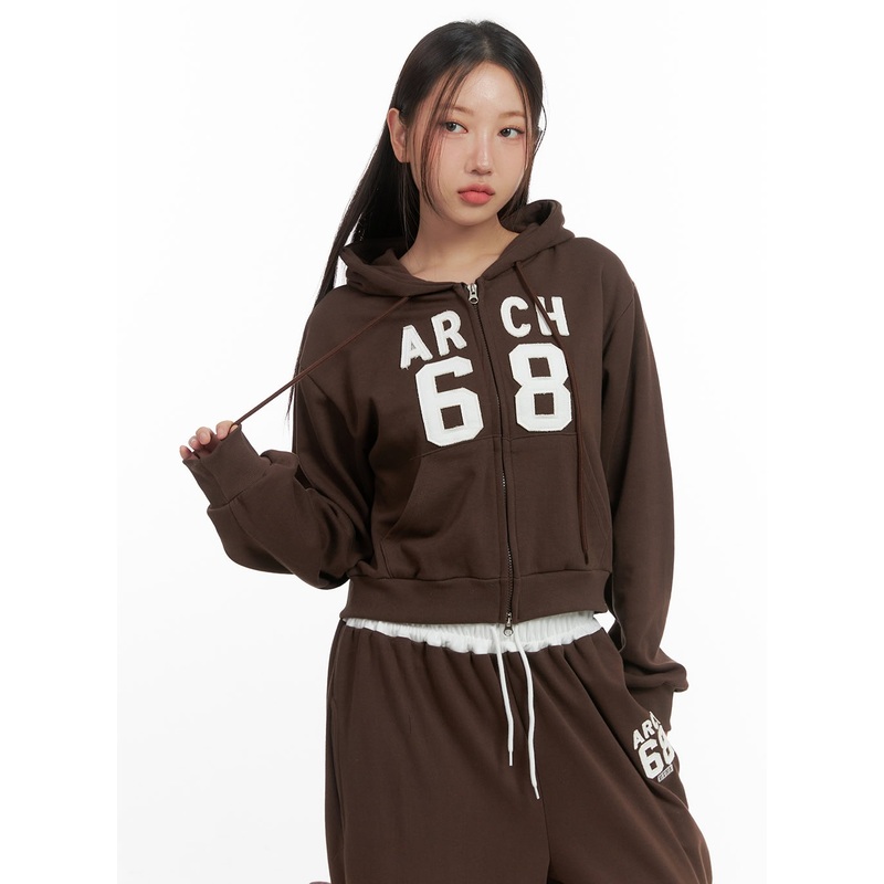 Sports Loose Fit Crop Sweatshirt CO402