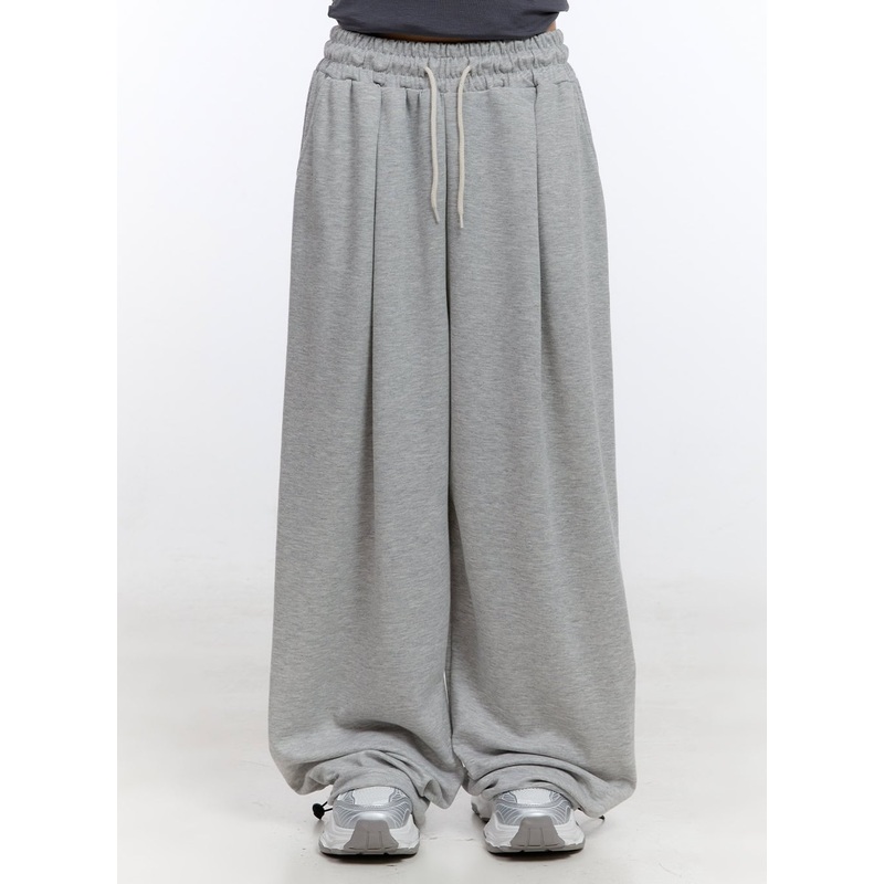 String Pintuck Wide Sweatpants CO419