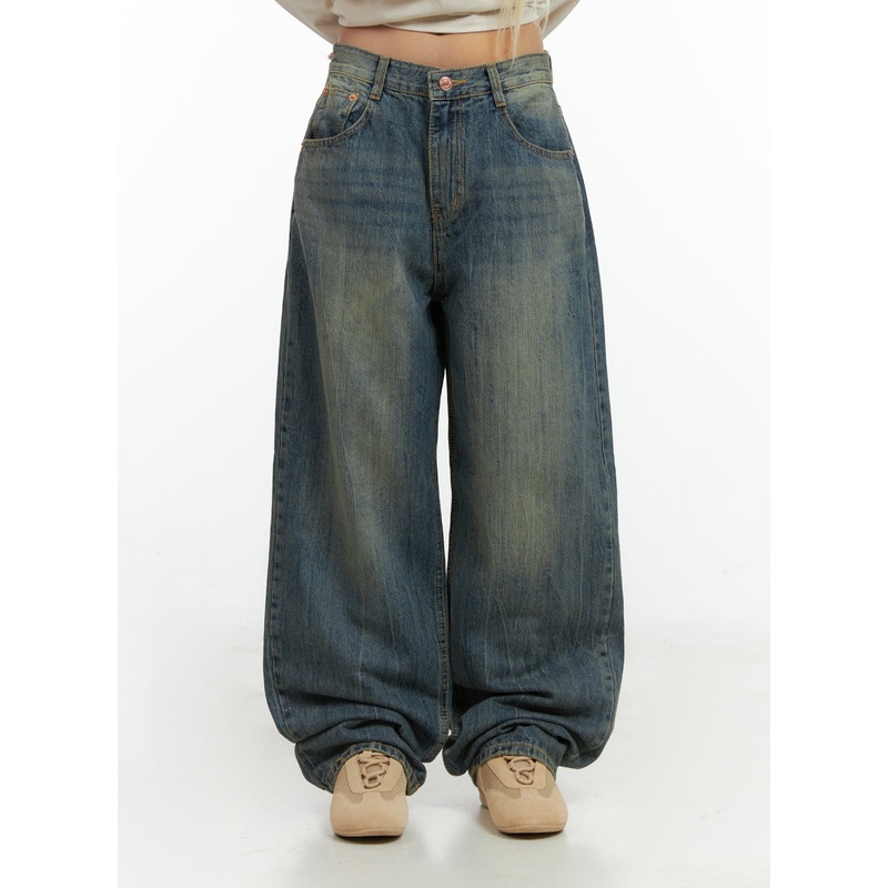 Thea Baggy Jeans in Washed Blue CO415