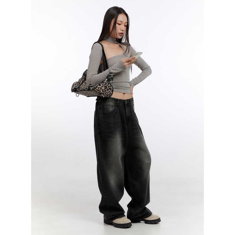 Chic One-Shoulder Top with Bolero CN401