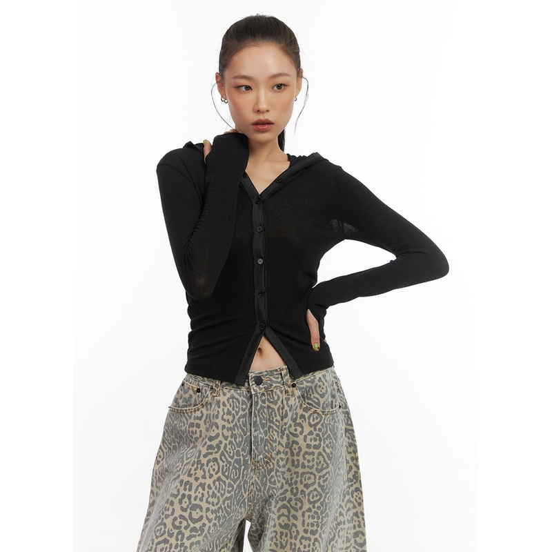 Chic Two-Way Hooded Cardigan CO424