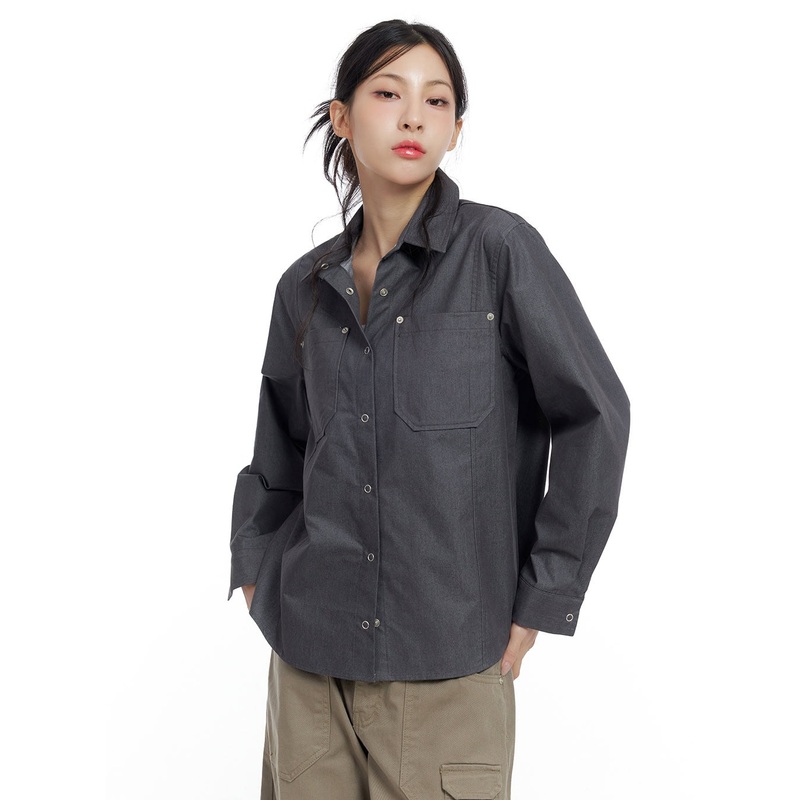 Collared Denim Pocket Shirt CO426