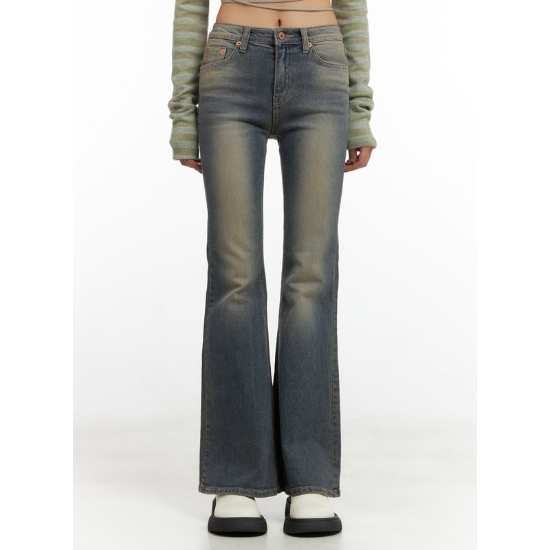 Lydia Slim Washed Bootcut Jeans CO424