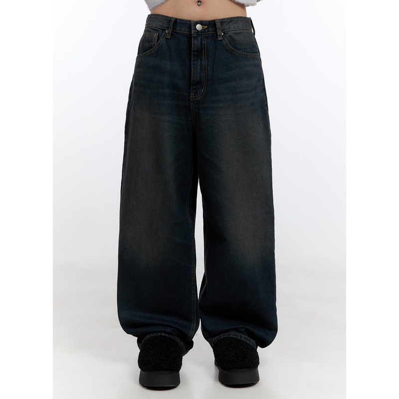Lyla Wide Leg Jeans CO423|Dark blue|S|M|L