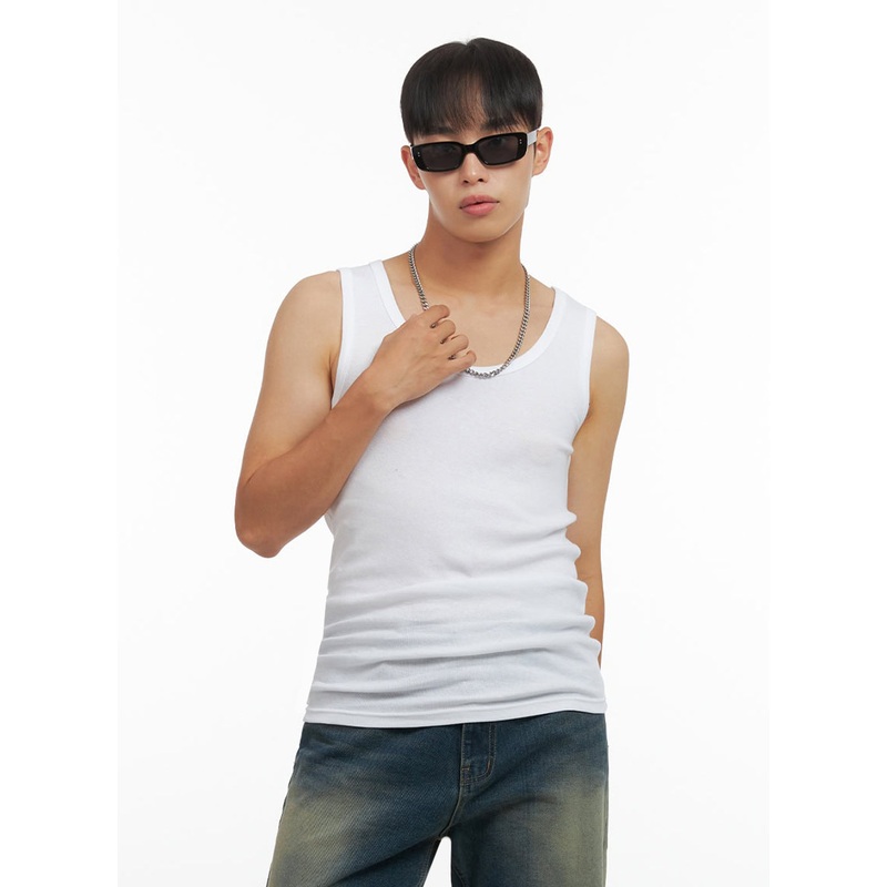 Men’s Basics Tank Top IO420|White|Gray|Black|M|L|1XL
