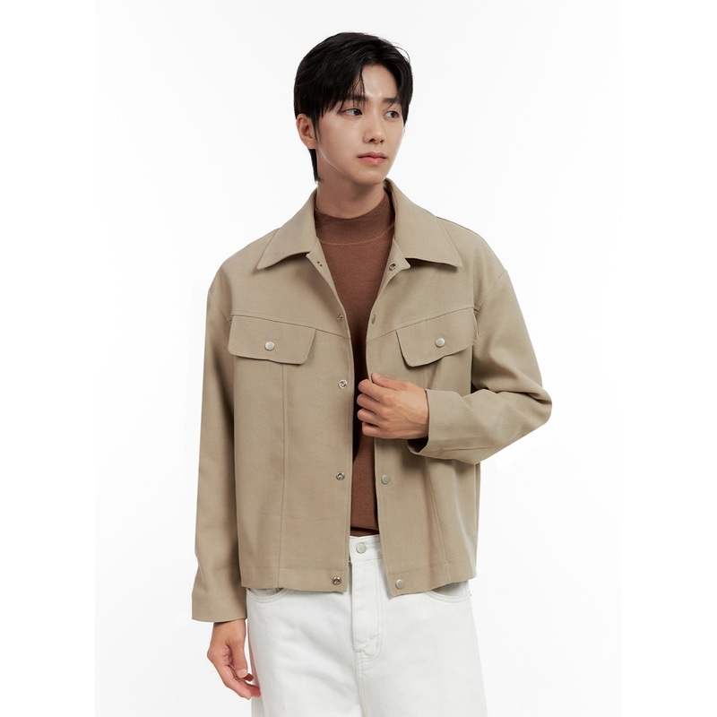 Men’s Button Collared Refined Jacket IN401