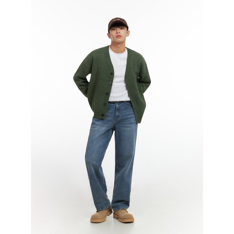 Men’s Classic Washed Straight Fit Denim Jeans IO420