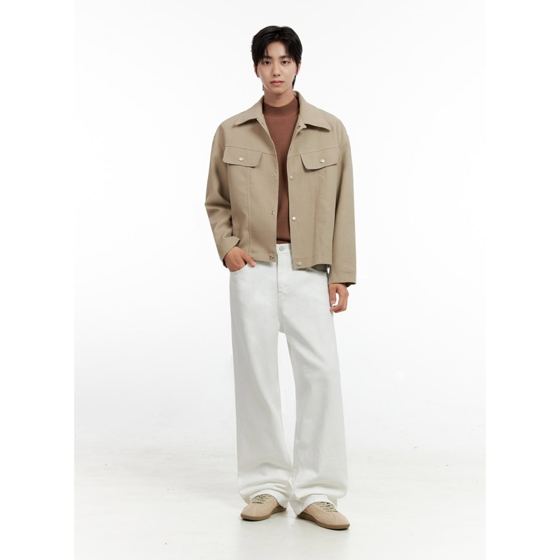 Men’s Denim Dream Wide Leg Jeans (White) IN401