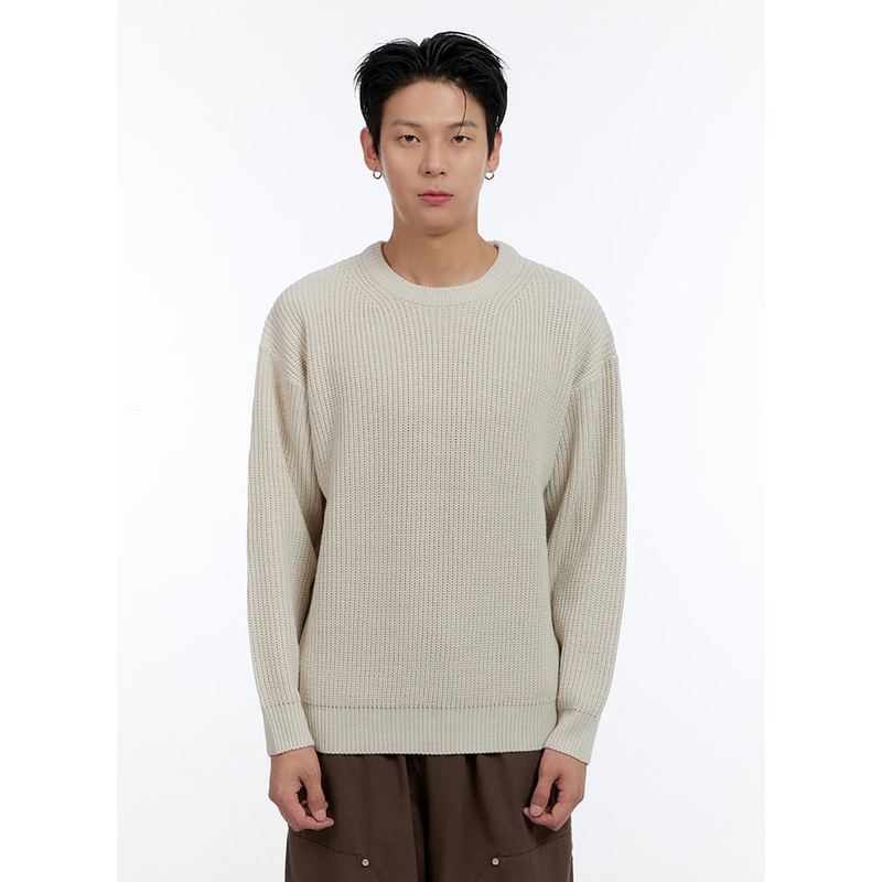 Men’s Round Neck Knit Sweater IO428