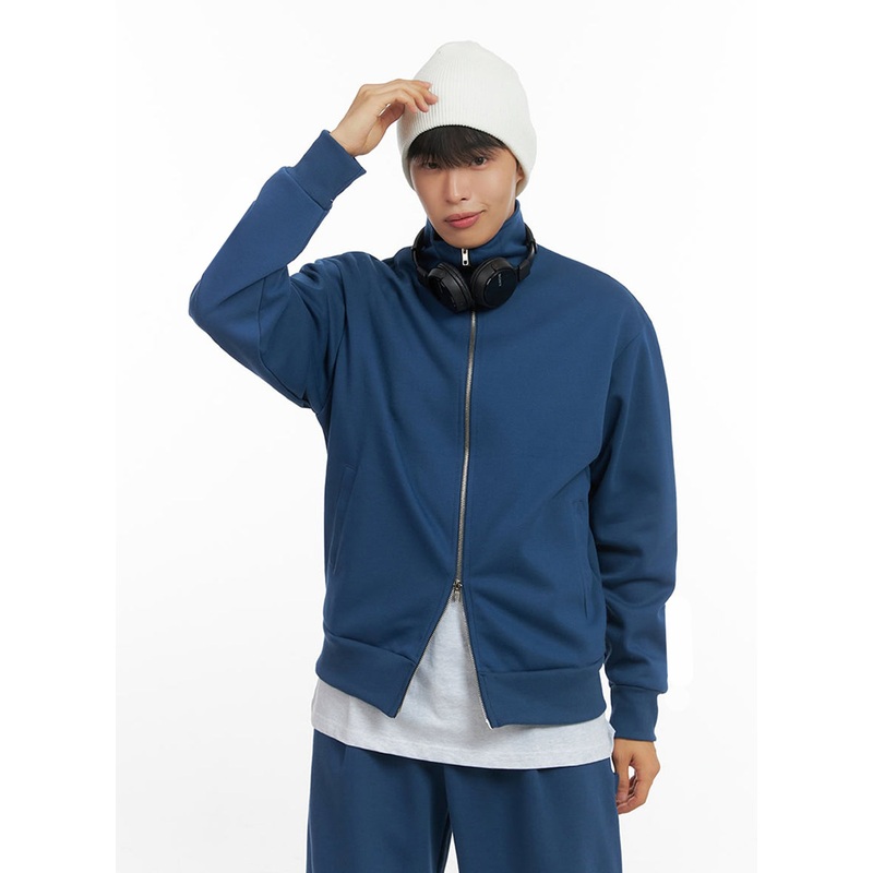 Men’s Two-Way Zip-Up Turtleneck Sweatshirt IO420
