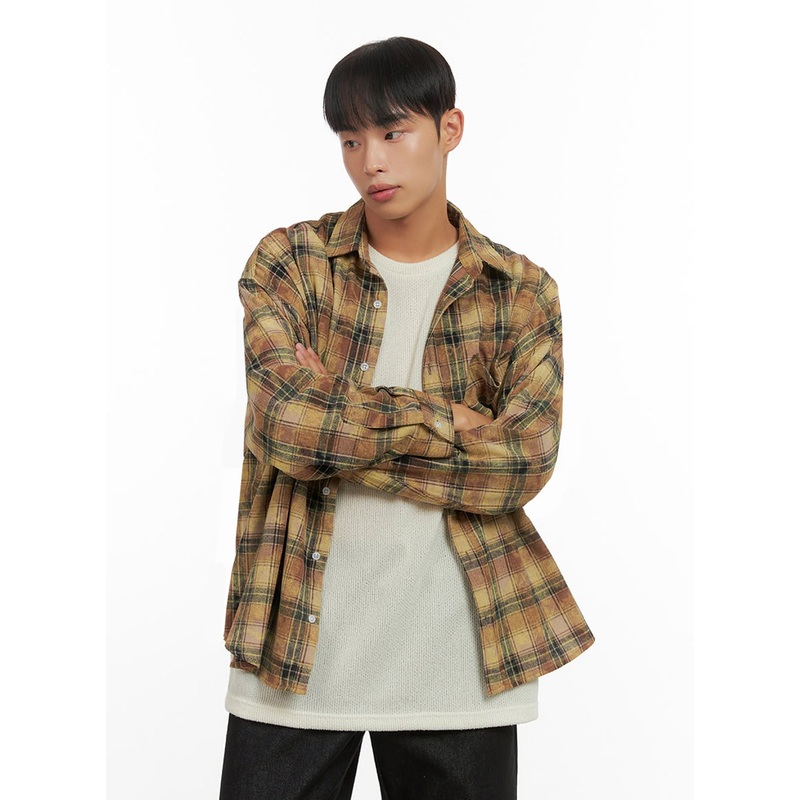 Men’s Vintage Checkered Shirt IO420