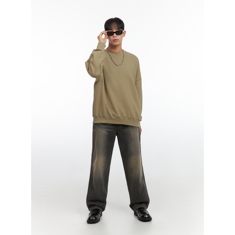 Men’s Washed Wide Leg Jeans IO420