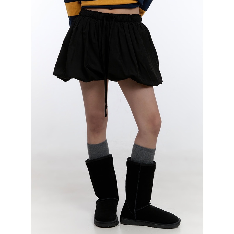 Puff Mini Skirt CO422|Black|Gray|White|S/M
