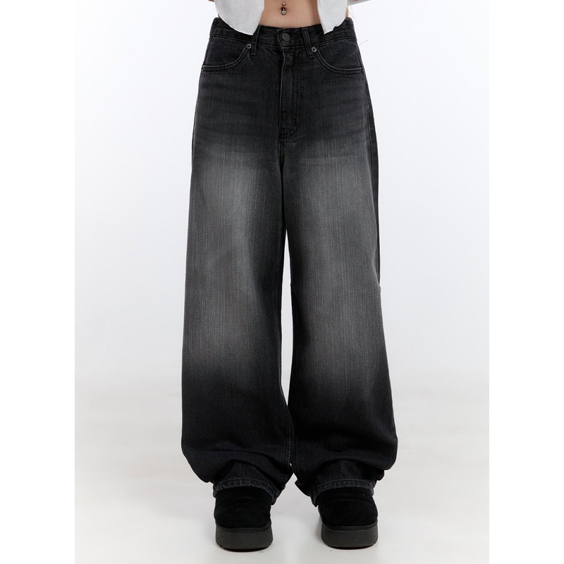 Rowan Wide-Leg Jeans CO422|Black|S|M|L|1XL|2XL|3XL