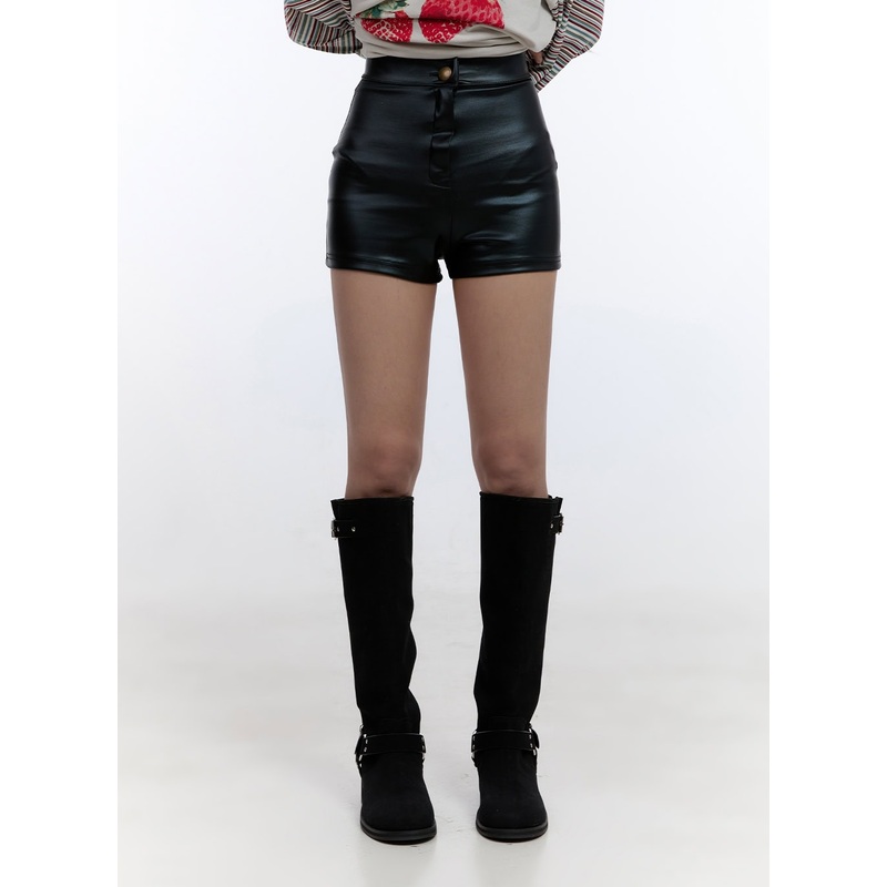 Slim Fit Faux Leather Pants CO423