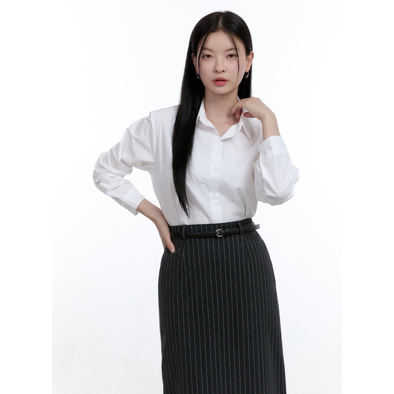 Solid Basics Long-Sleeve Shirt OO429