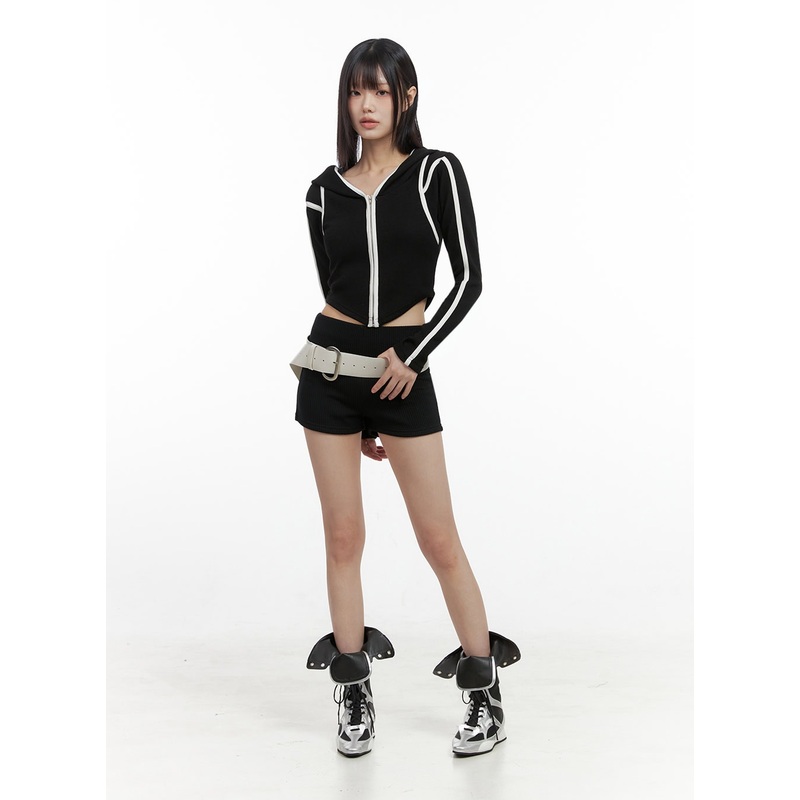 Solid Flex Slim Shorts IO430|Black|Beige|Dark gray|S/M