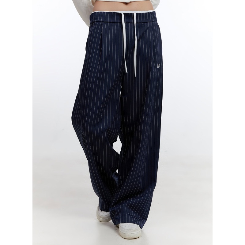 String Stripe Wide Fit Pants CO431