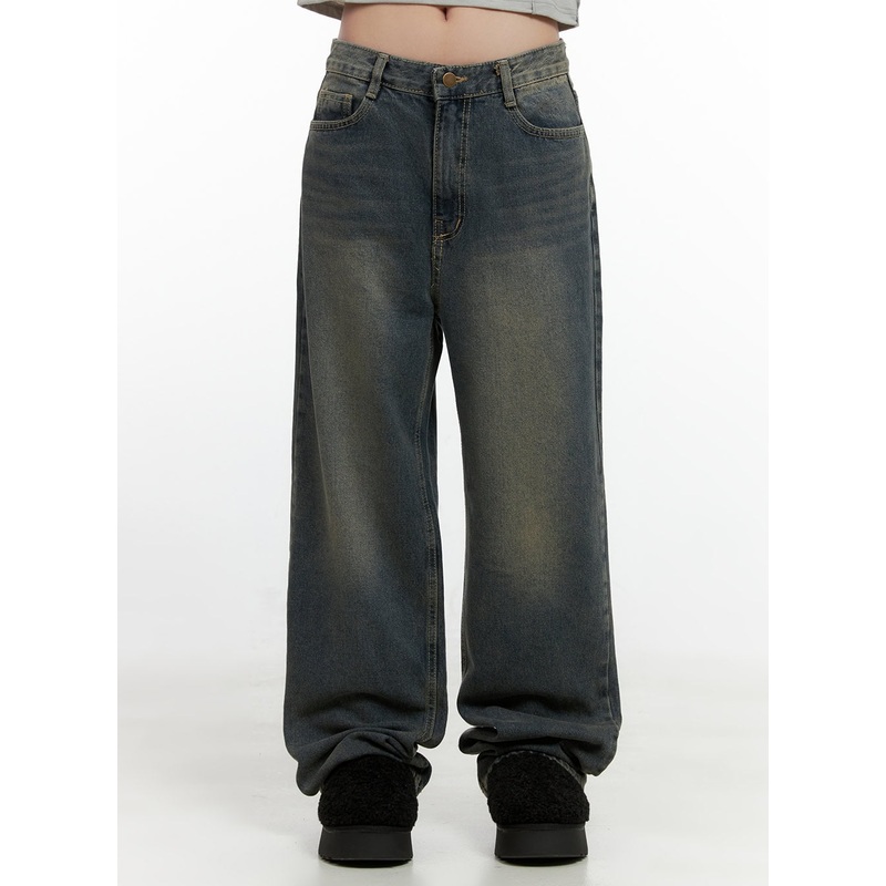 Alina Washed Wide-Leg Jeans CN407
