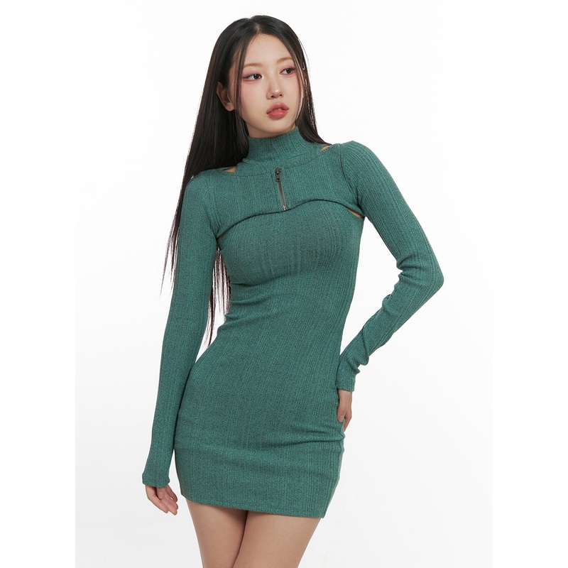 Bolero Sleeve Sweater Mini Dress CN413