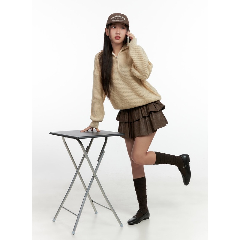 Cozy Knit Half Zip Sweater CN412