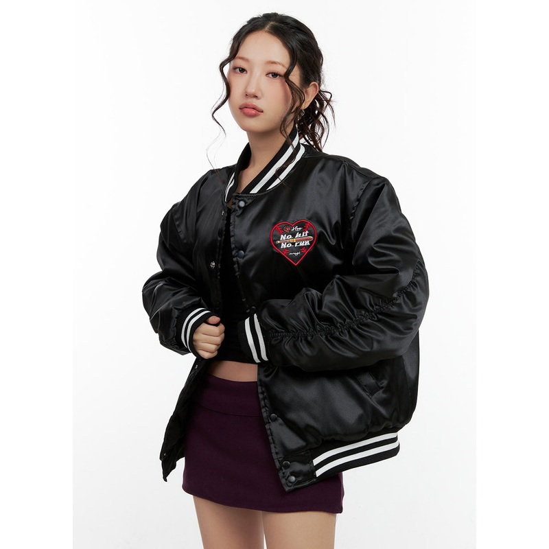 Embroidered Graphic Buttoned Jacket CN405