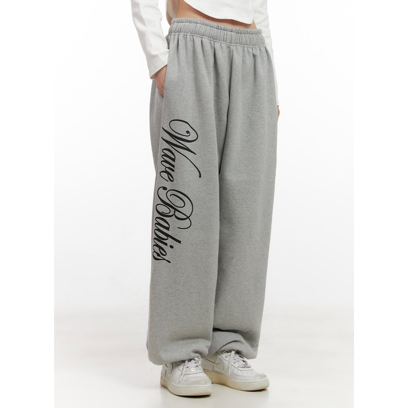 Graphic Lettering Sweatpants CN416