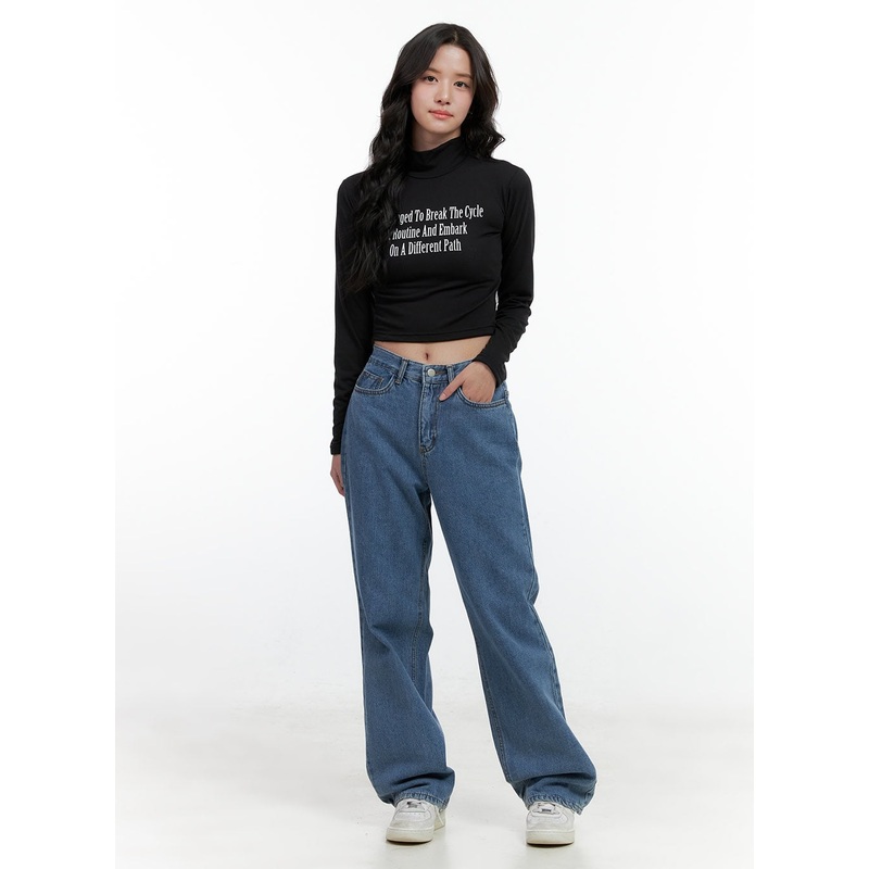 Madelyn Wide-Leg Jeans ON404|Blue|Gray|S|M|L
